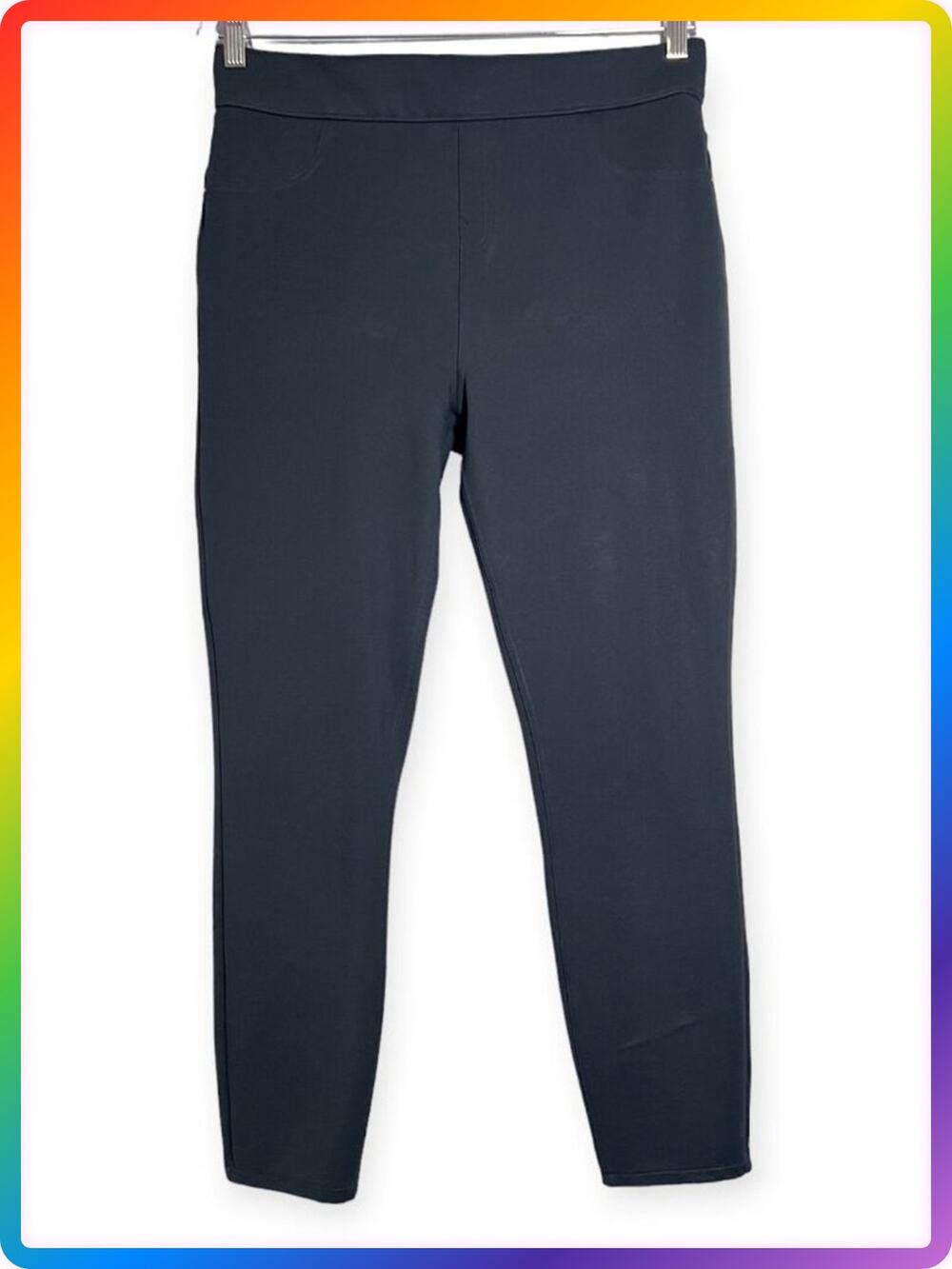 SPANX Perfect Pant Ankle 4 Pocket Leggings XL Black Control Waistband